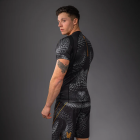 Рашгард - Venum Matupa Short Sleeve Rashguard - Black/Grey/Gold​